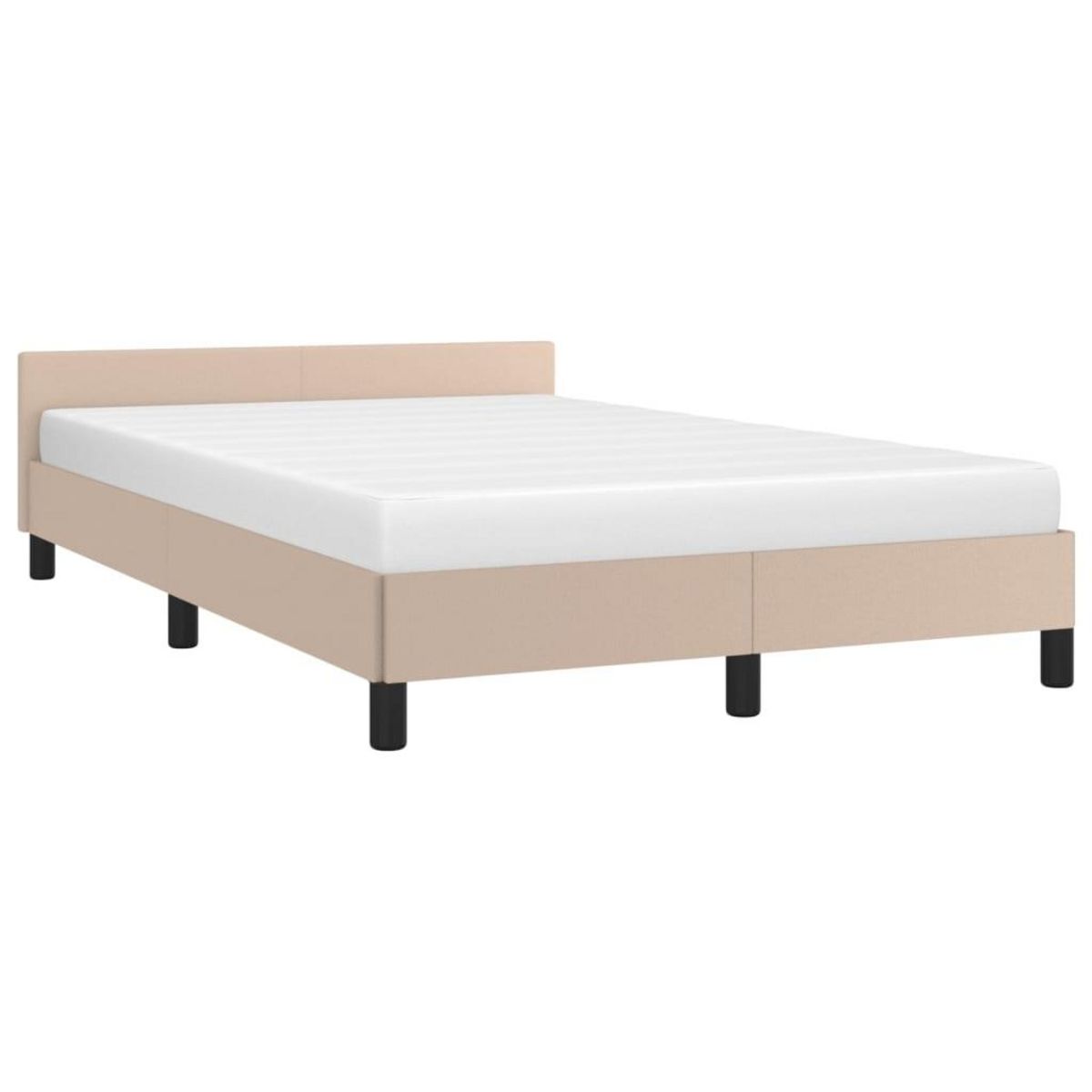 VIDAXL Cadre de lit avec tete de lit sans matelas cappuccino 120x200cm