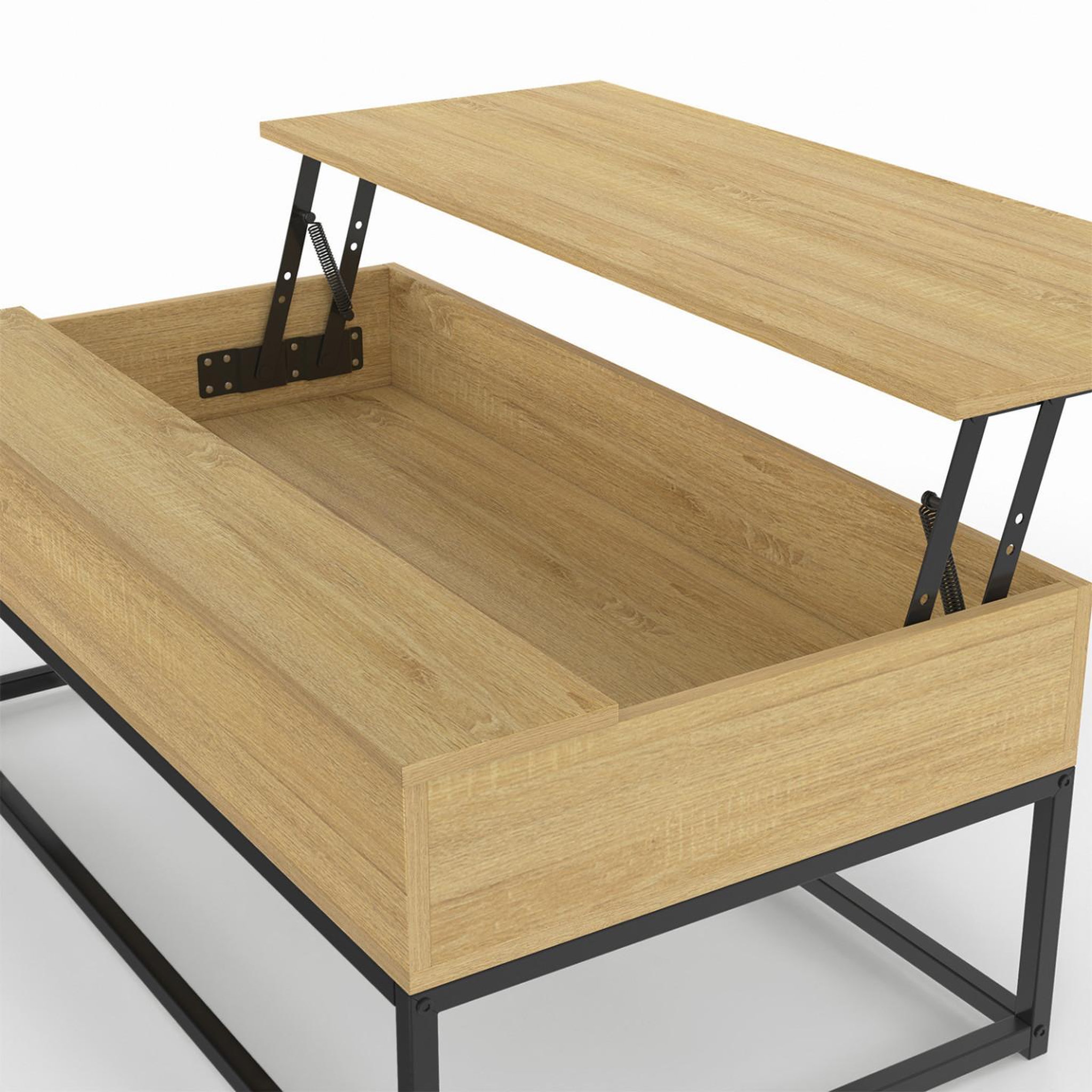 Voir la diapositive 6 : ID MARKET Table basse plateau relevable rectangulaire detroit design industriel