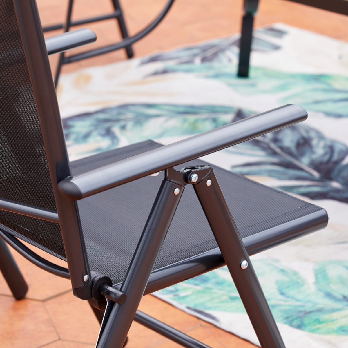 CONCEPT USINE Table de jardin et 6 chaises en aluminium RIMINI