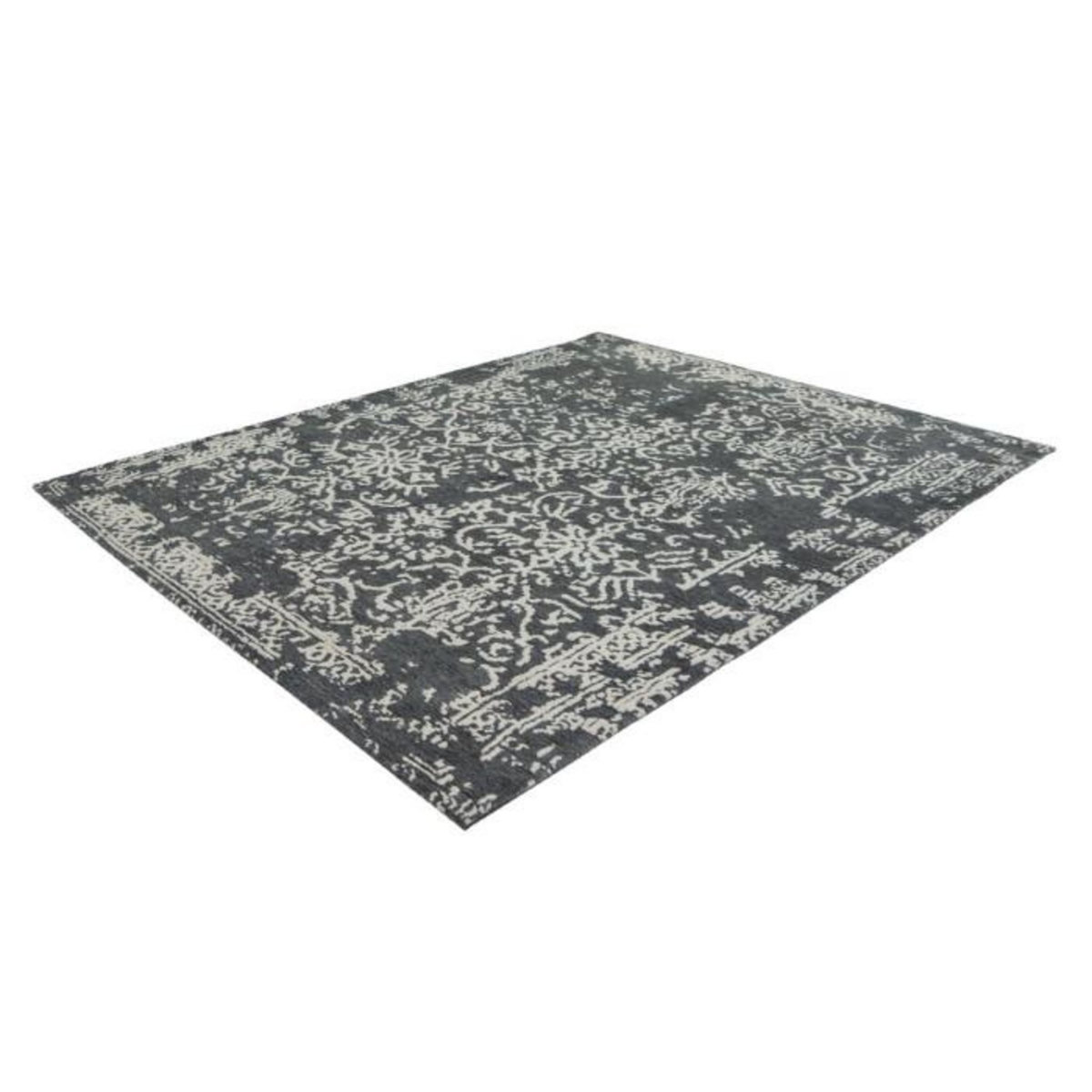 Paris Prix Tapis Jacquard Vintage  River  Gris & Anthracite