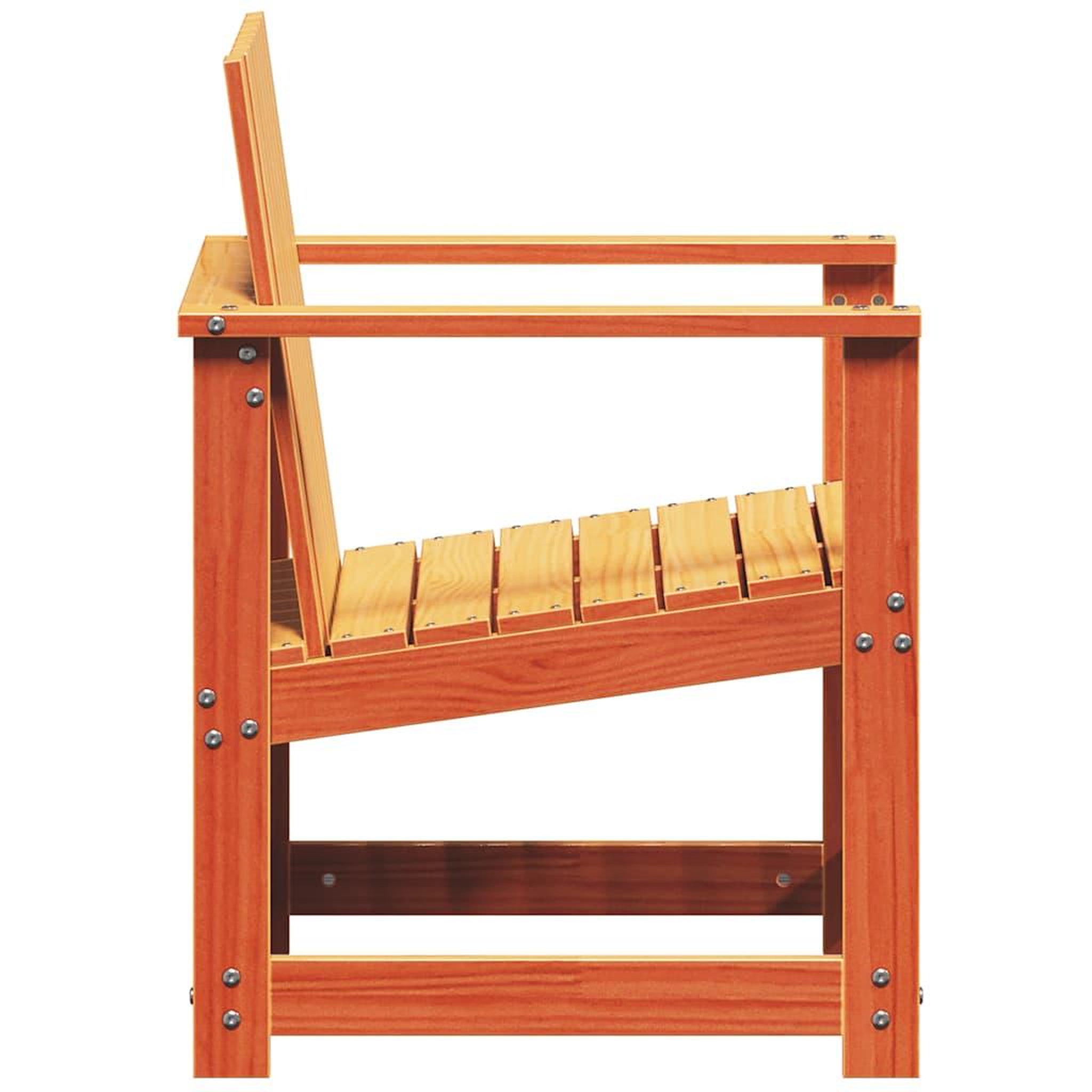 Voir la diapositive 5 : VIDAXL Salon de jardin 3 pcs cire marron bois de pin massif