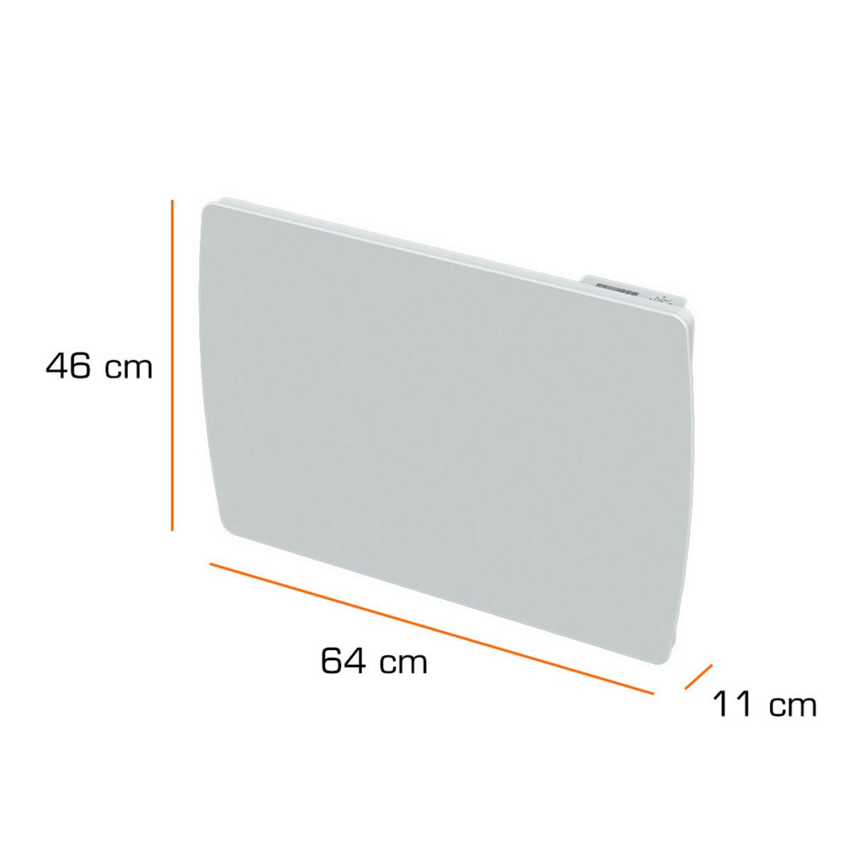 CARRERA Radiateur électrique 1000W à inertie céramique en verre blanc - Lotus - JARPA