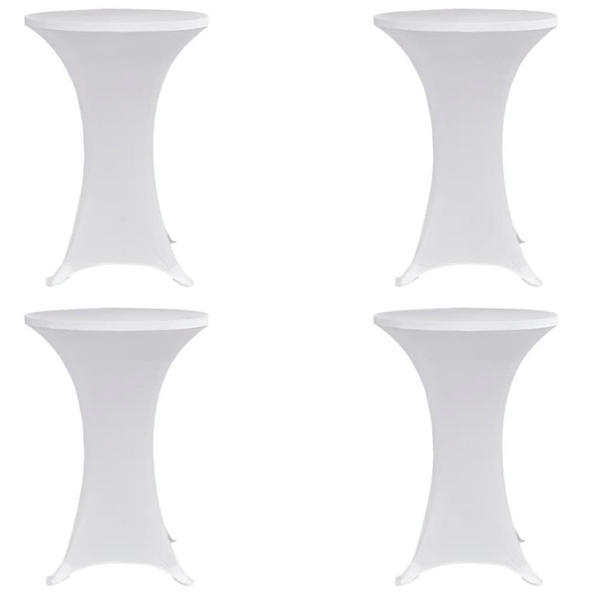 VIDAXL Housses elastiques de table Ø 70 cm Blanc 4 pcs