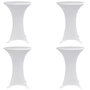 Voir la diapositive 1 : VIDAXL Housses elastiques de table Ø 70 cm Blanc 4 pcs