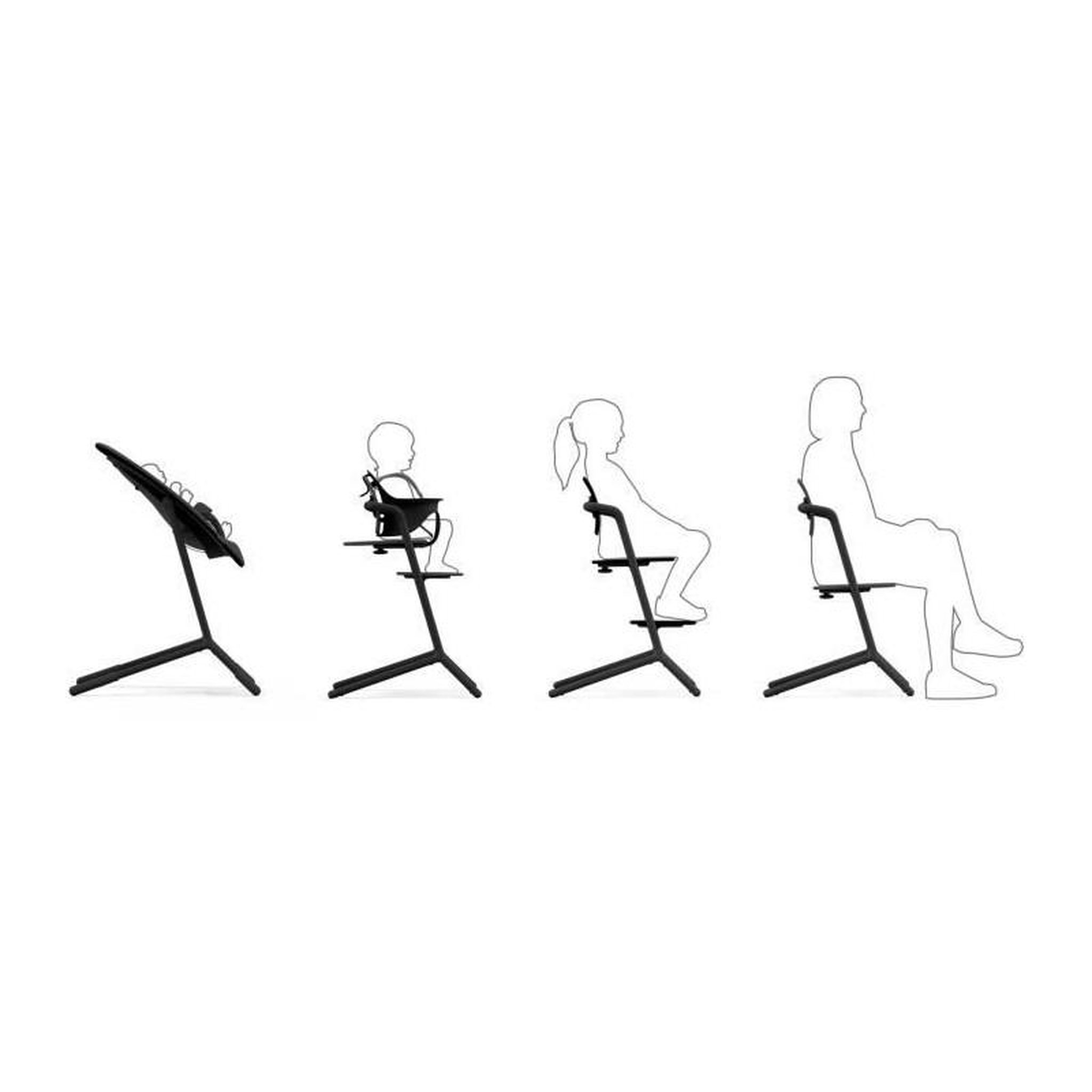 Voir la diapositive 3 : CYBEX CYBEX - Chaise Haute Evolutive et Réglable Lemo 2 - Stunning Black