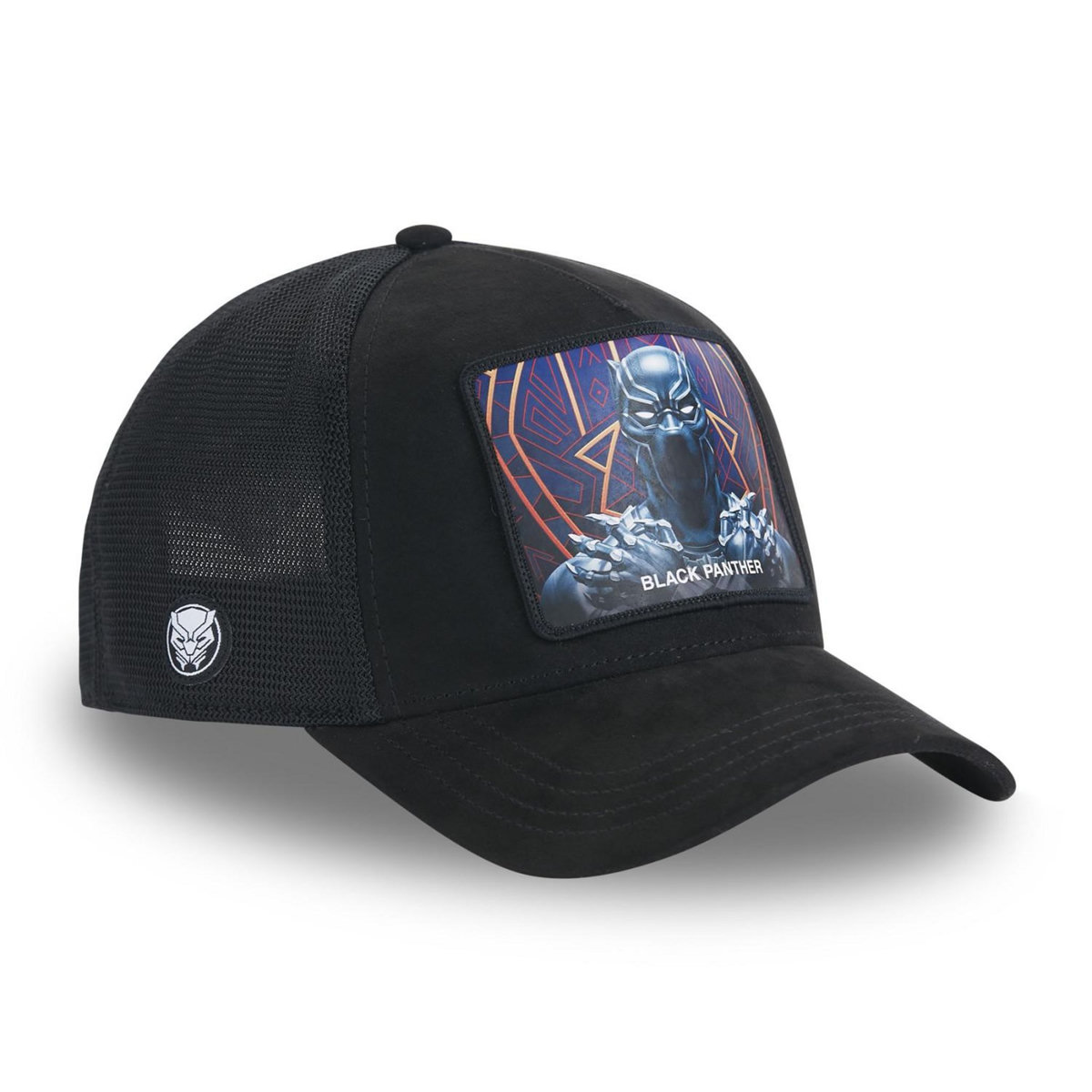 CAPSLAB Casquette homme trucker en suedine finitions premium Marvel Panther