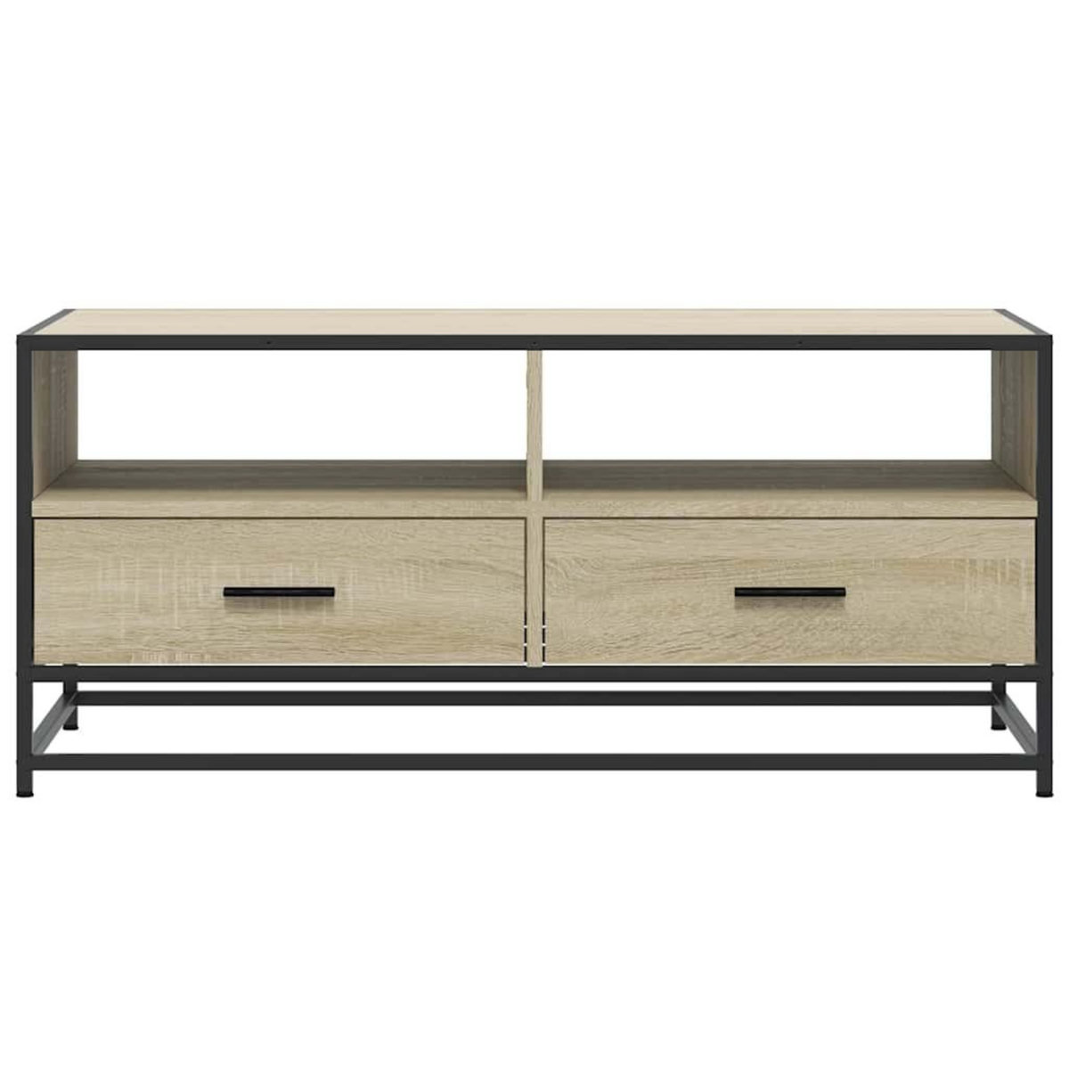 VIDAXL Table basse chene sonoma 100x50x45cm bois d'ingenierie et metal