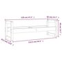 Voir la diapositive 6 : VIDAXL Porte-pneus 120x40x40 cm Bois de pin massif