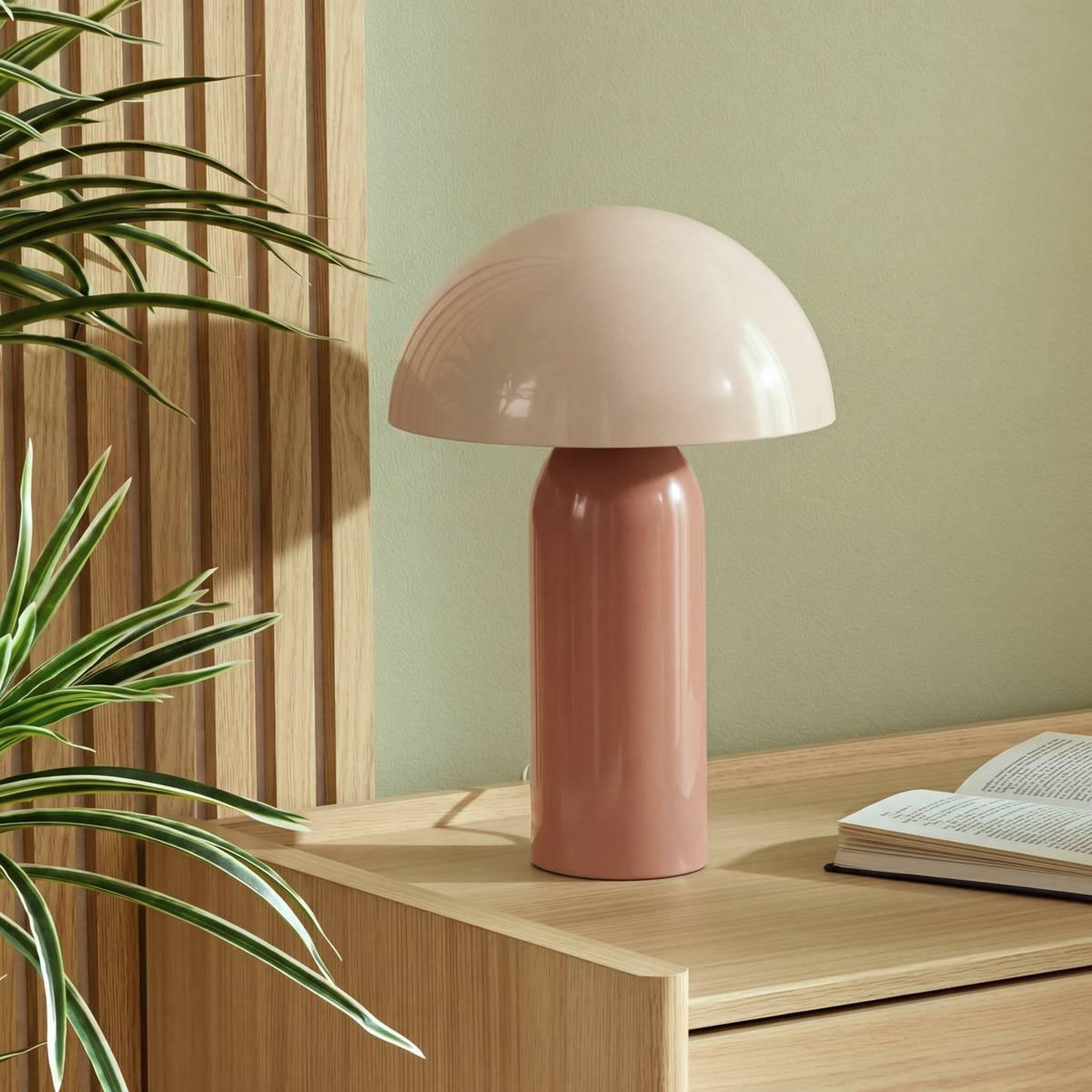 Voir la diapositive 6 : ATMOSPHERA Lampe à poser bicolore  lito  37cm rose