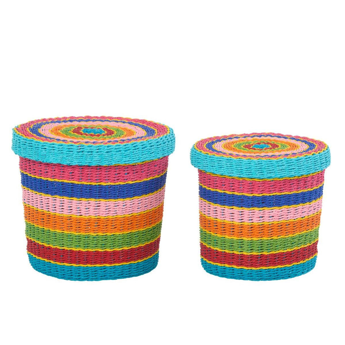 Paris Prix Lot de 2 Paniers de Rangement  Seann  32cm Multicolore