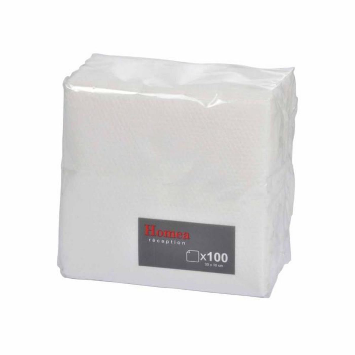 Paris Prix Lot de 100 Serviettes en Papier  Baina  30x30cm Blanc