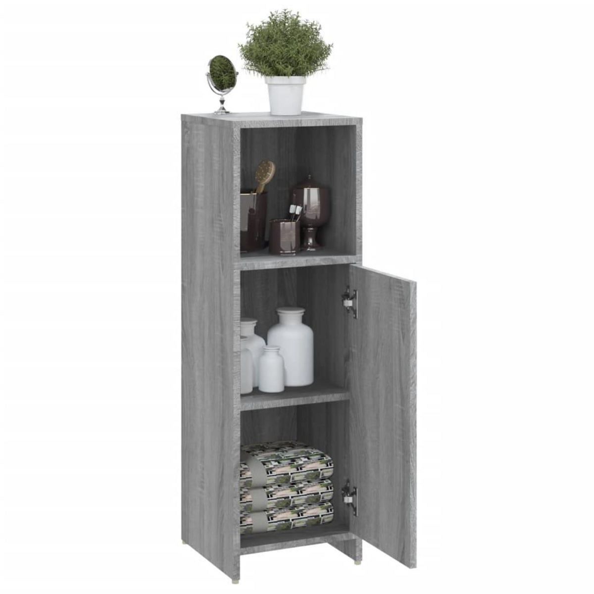 VIDAXL Armoire de bain Sonoma gris 30x30x95 cm Bois d'ingenierie