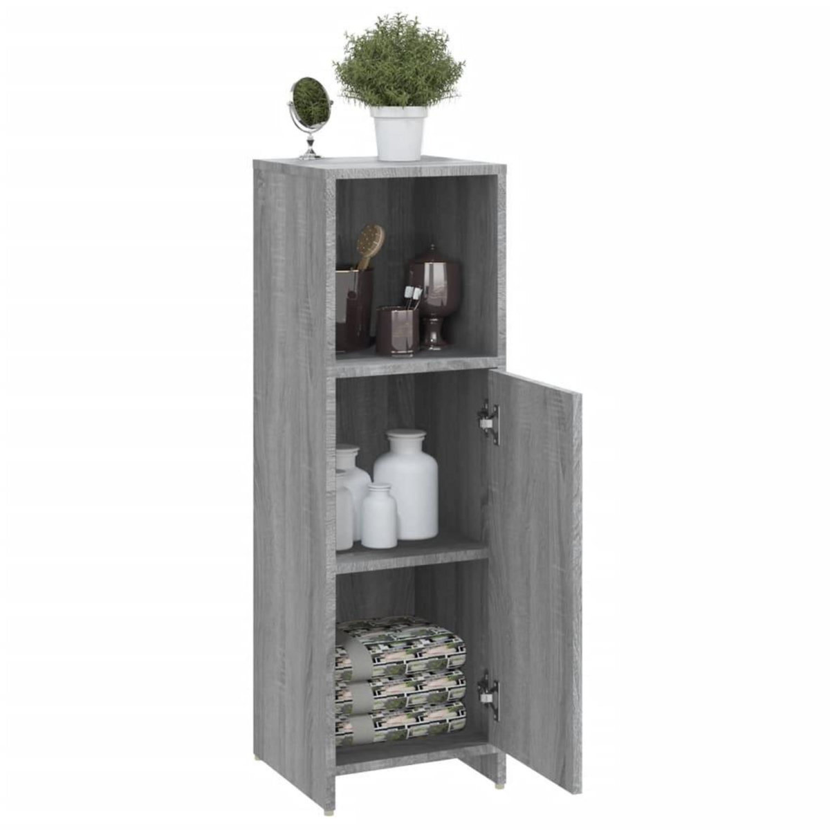 VIDAXL Armoire de bain Sonoma gris 30x30x95 cm Bois d'ingenierie