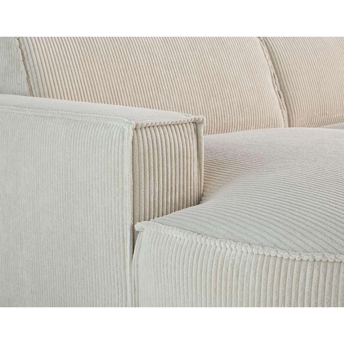 LISA DESIGN Spiaggia - canapé d'angle gauche - 5 places - en velours côtelé