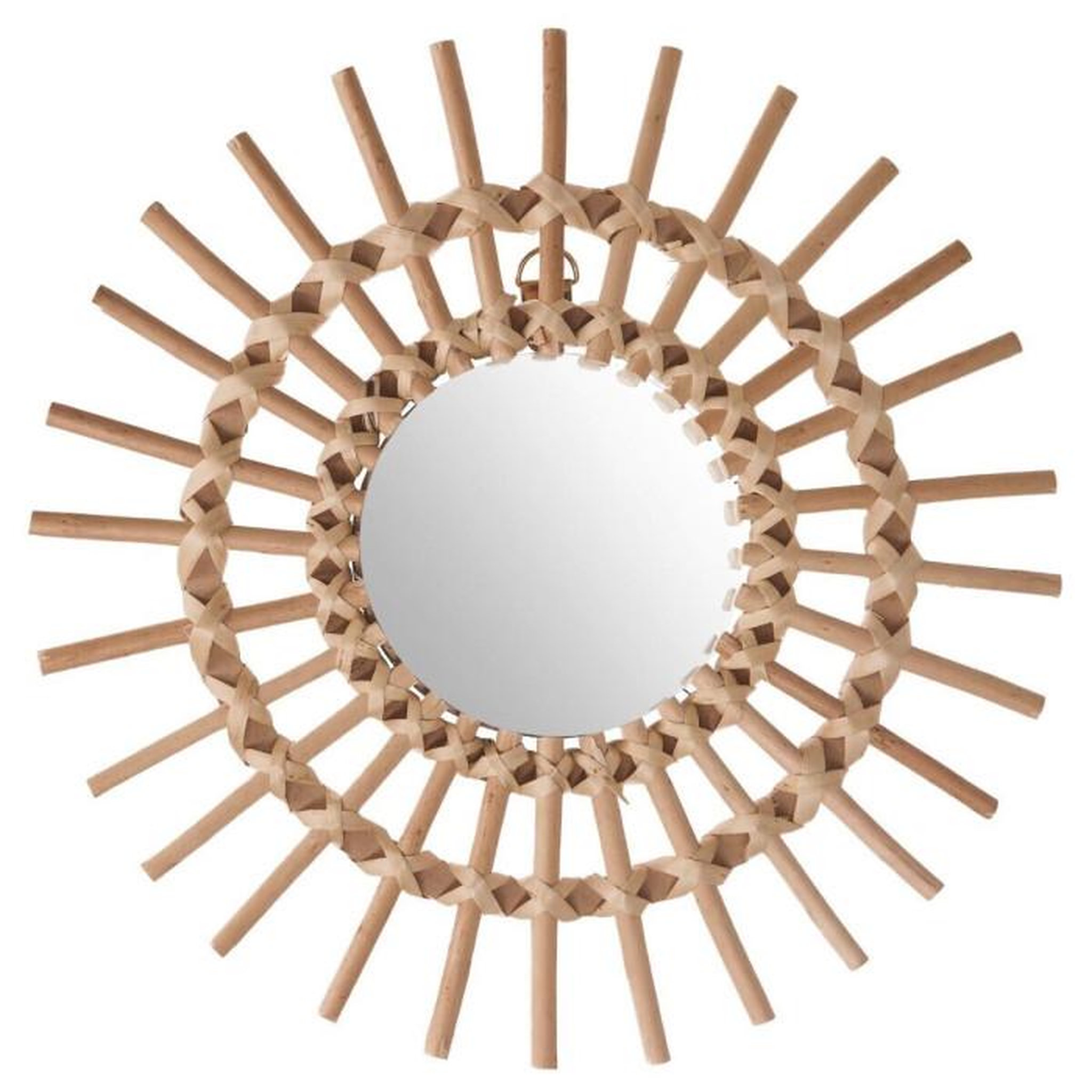 ATMOSPHERA Miroir Mural  Rotin  30cm Naturel