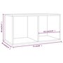 Voir la diapositive 6 : VIDAXL Boîte de rangement a disques vinyle Chene fume 71x34x36 cm Bois