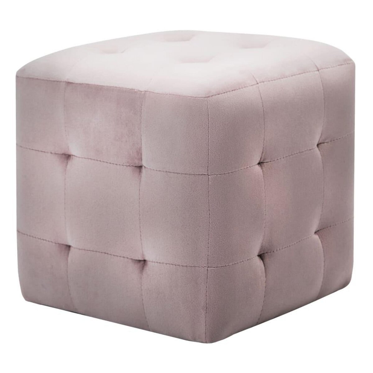 VIDAXL Tables de chevet 2 pcs Rose 30x30x30 cm Tissu velours