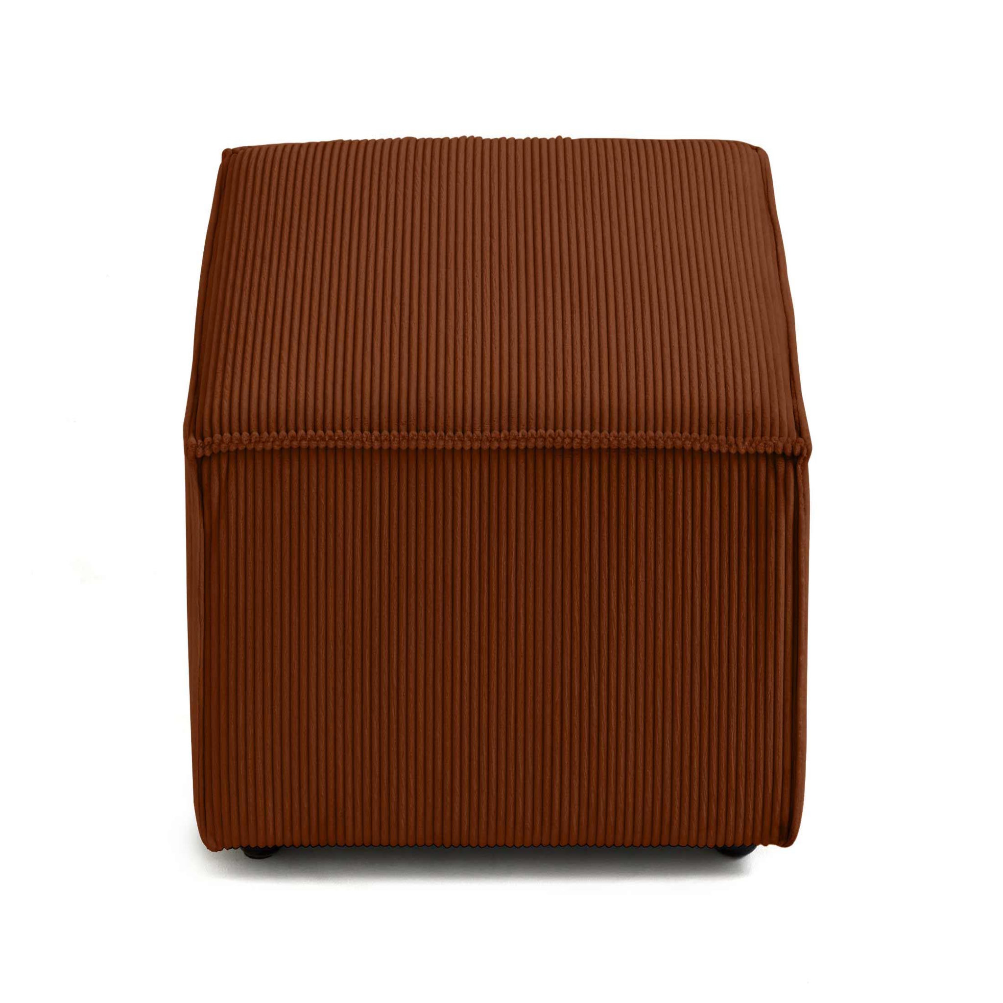 Voir la diapositive 3 : BEST MOBILIER Arty - pouf d'appoint - en velours côtelé