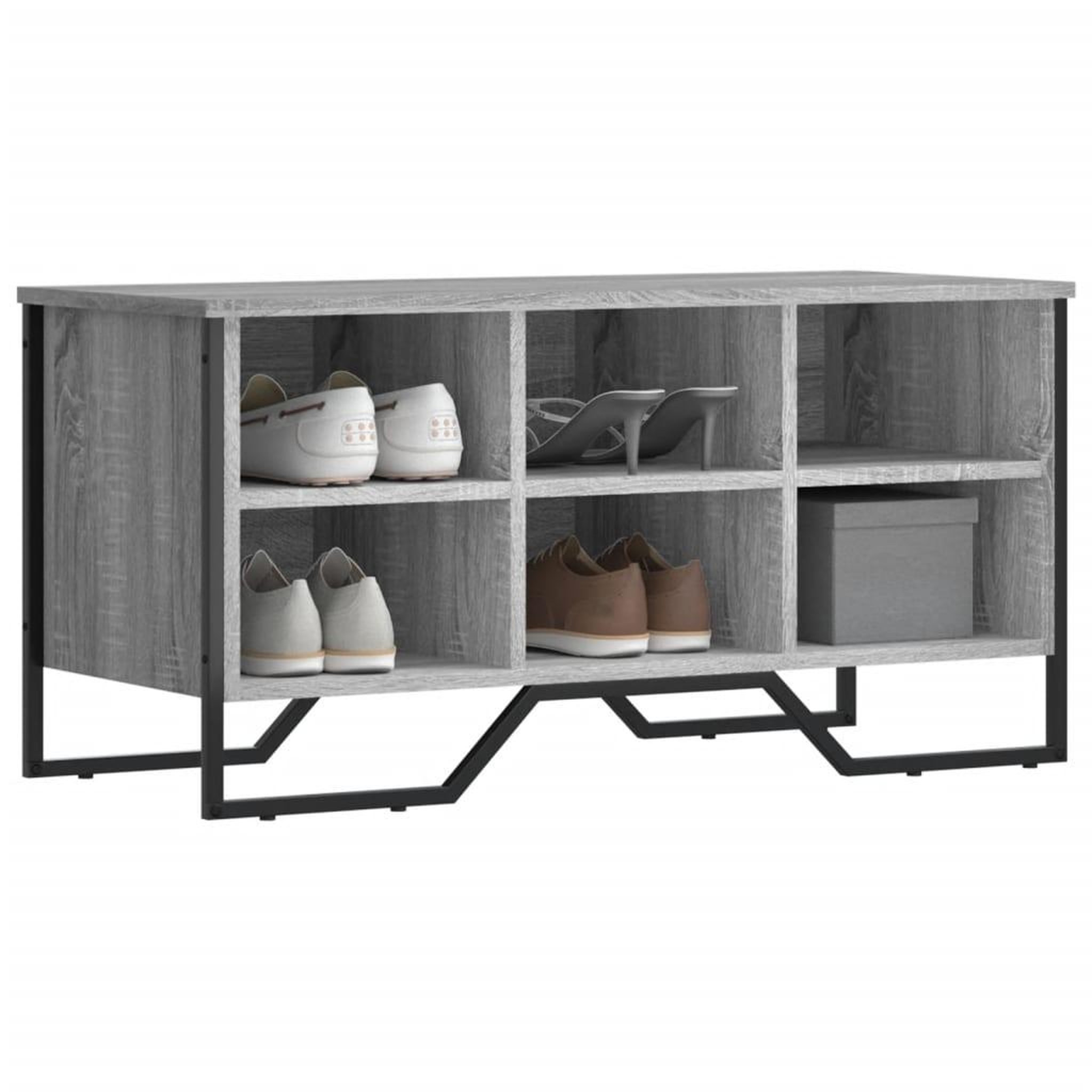 VIDAXL Armoire a chaussures sonoma gris 90x38x45,5cm bois d'ingenierie