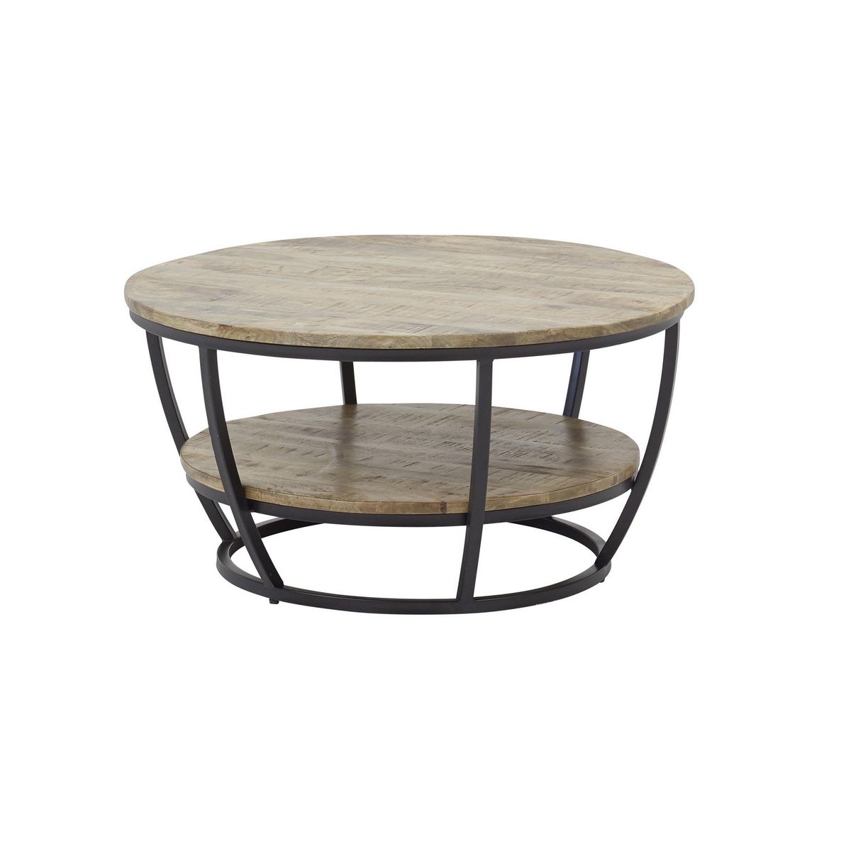 LISA DESIGN Corazon - table basse - bois et noir - 86 cm