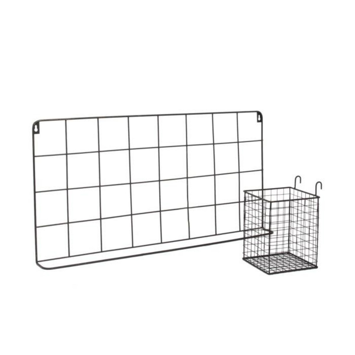 Paris Prix Support Mural 5 Crochets Design  Filaire  60cm Noir