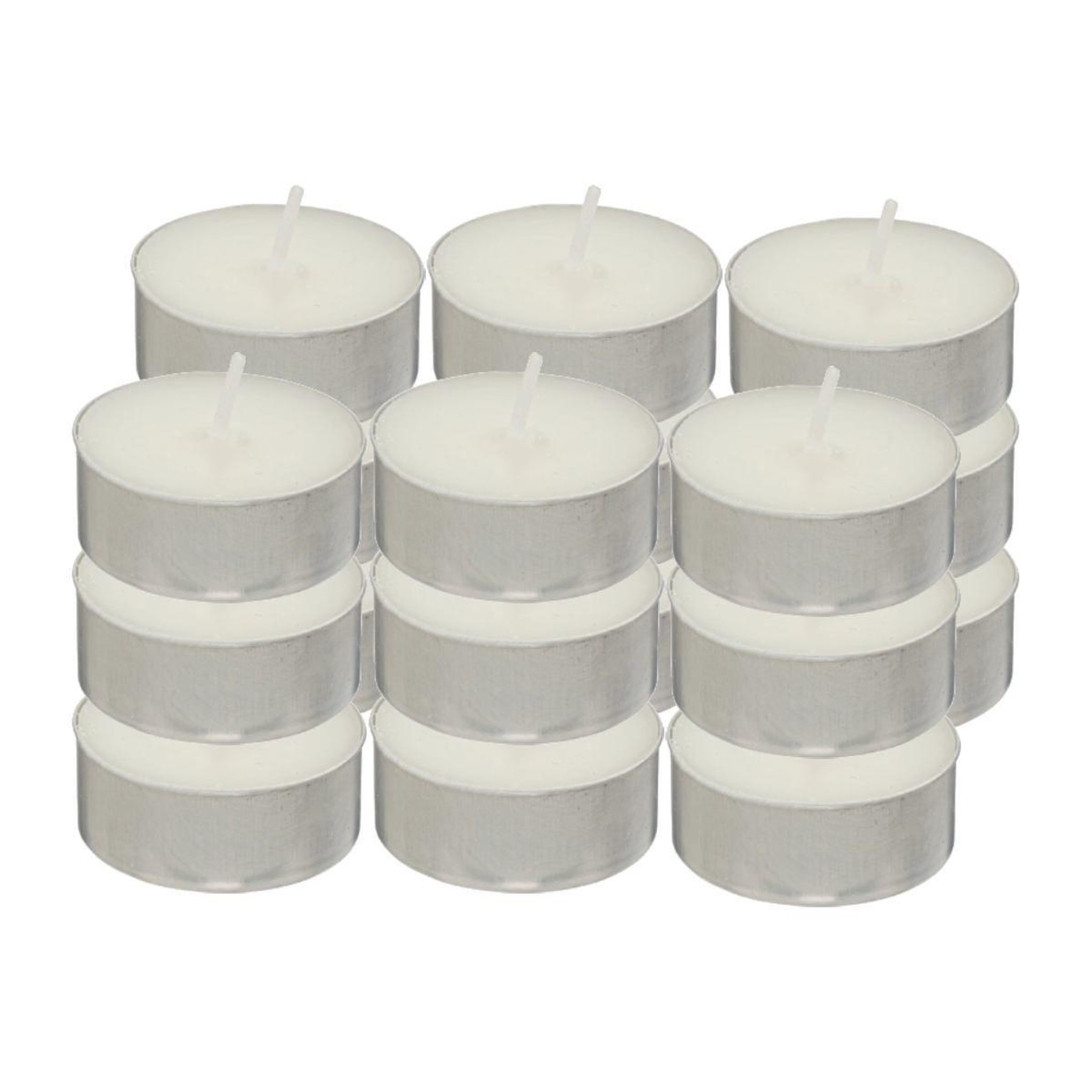 ATMOSPHERA Lot de 18 bougies chauffe-plat  hugo  3,7cm blanc