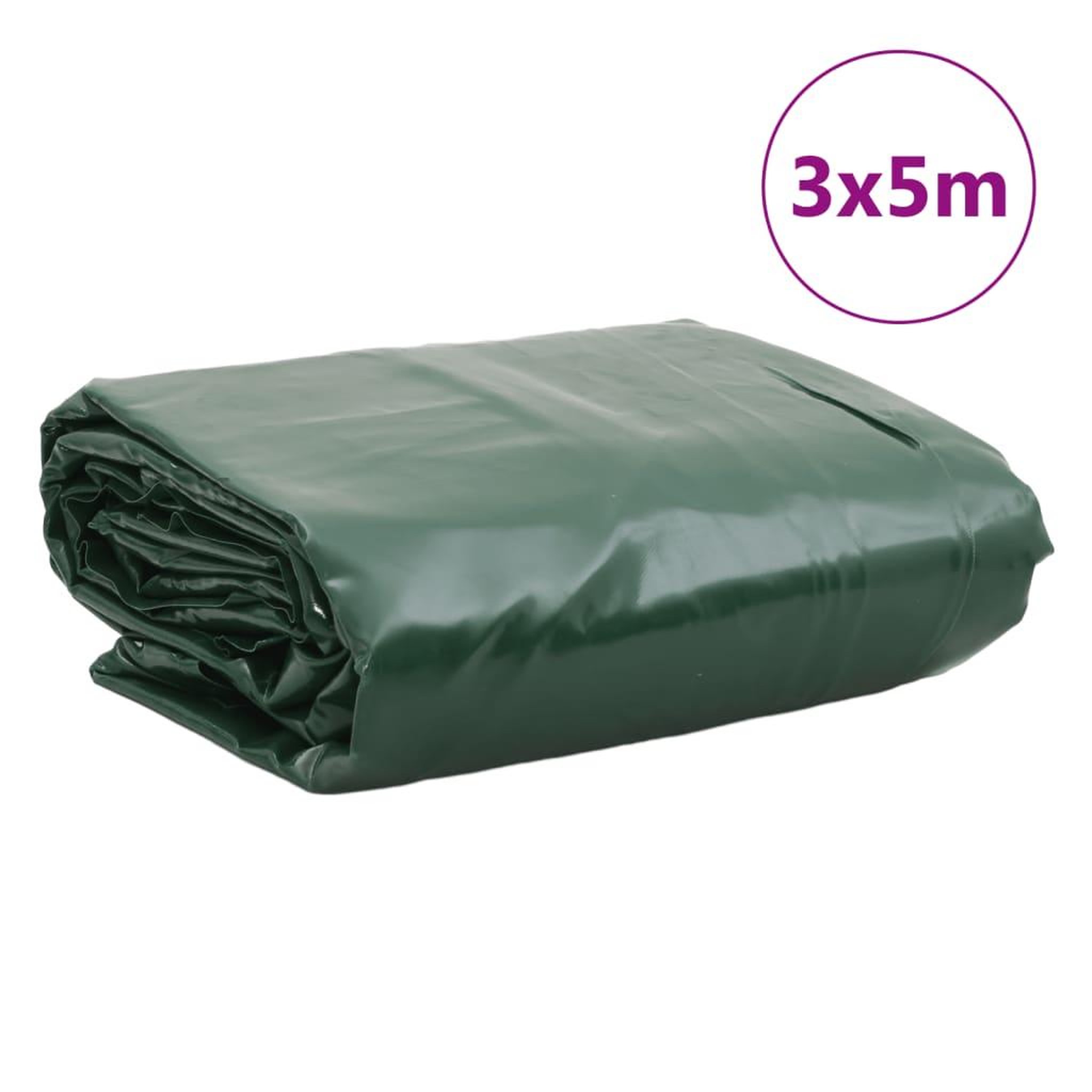 Voir la diapositive 6 : VIDAXL Bache vert 3x5 m 650 g/m²