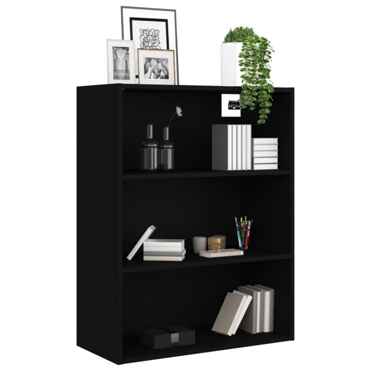 VIDAXL Armoire murale suspendue Noir 69,5x32,5x90 cm