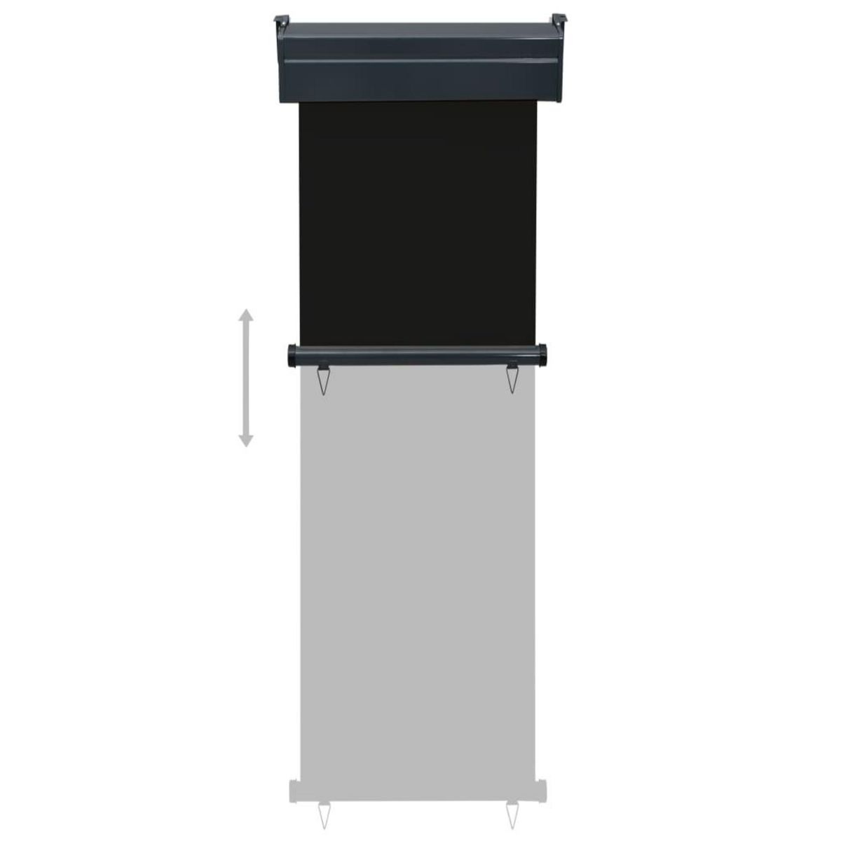 VIDAXL Auvent lateral de balcon 65x250 cm noir