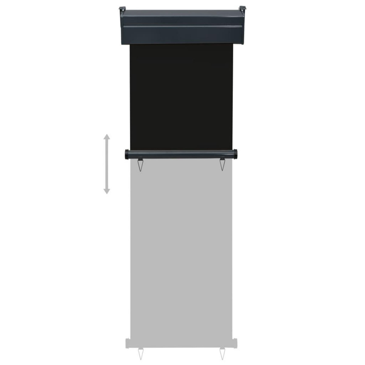 VIDAXL Auvent lateral de balcon 65x250 cm noir