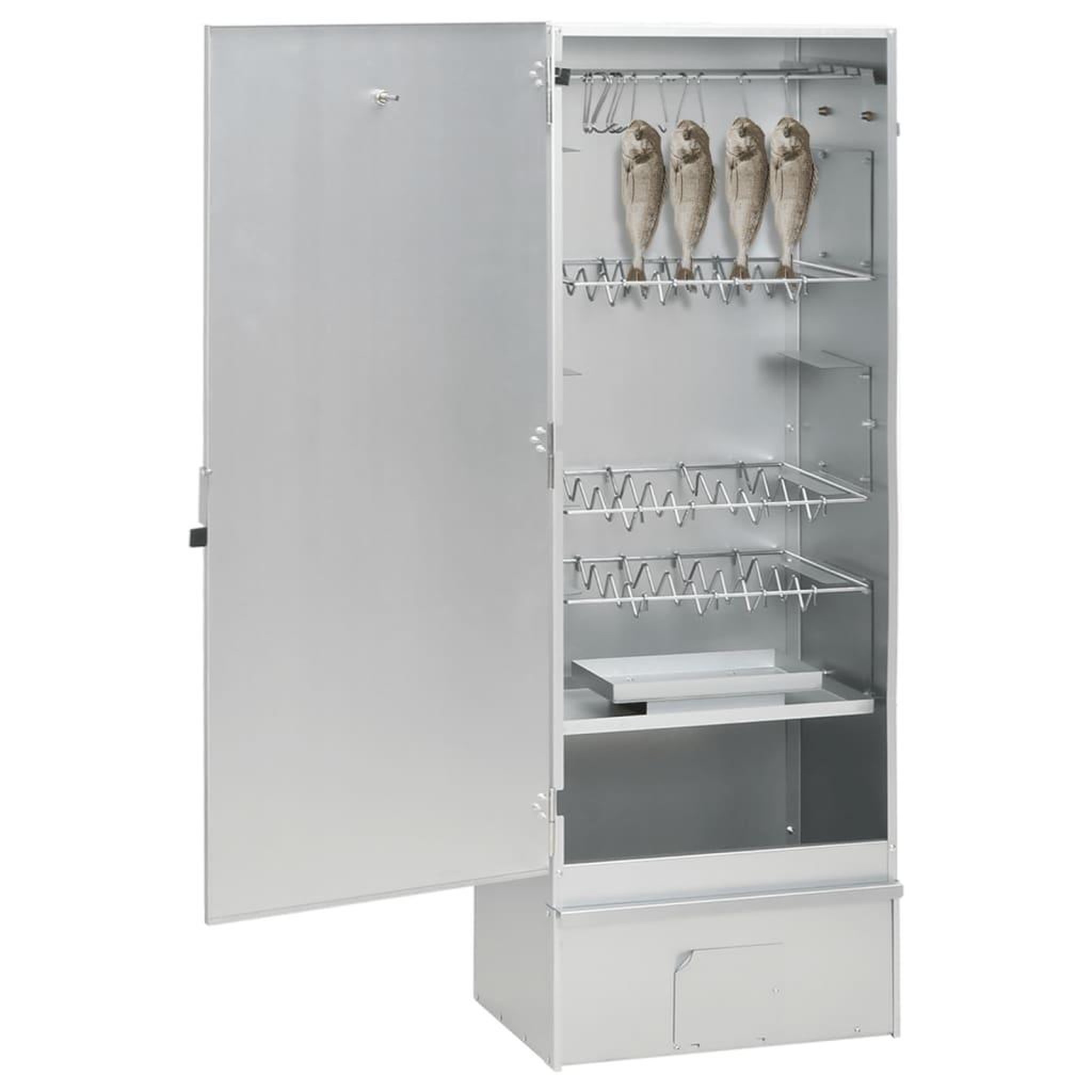 Voir la diapositive 2 : VIDAXL Fumoir a four a BBQ generateur de fumee froide acier galvanise