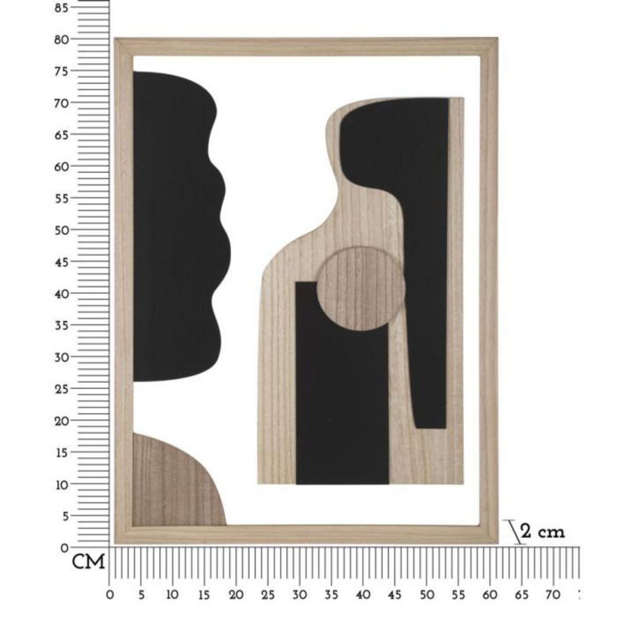 Paris Prix Décoration Murale Encadrée  Astry  80cm Naturel & Noir