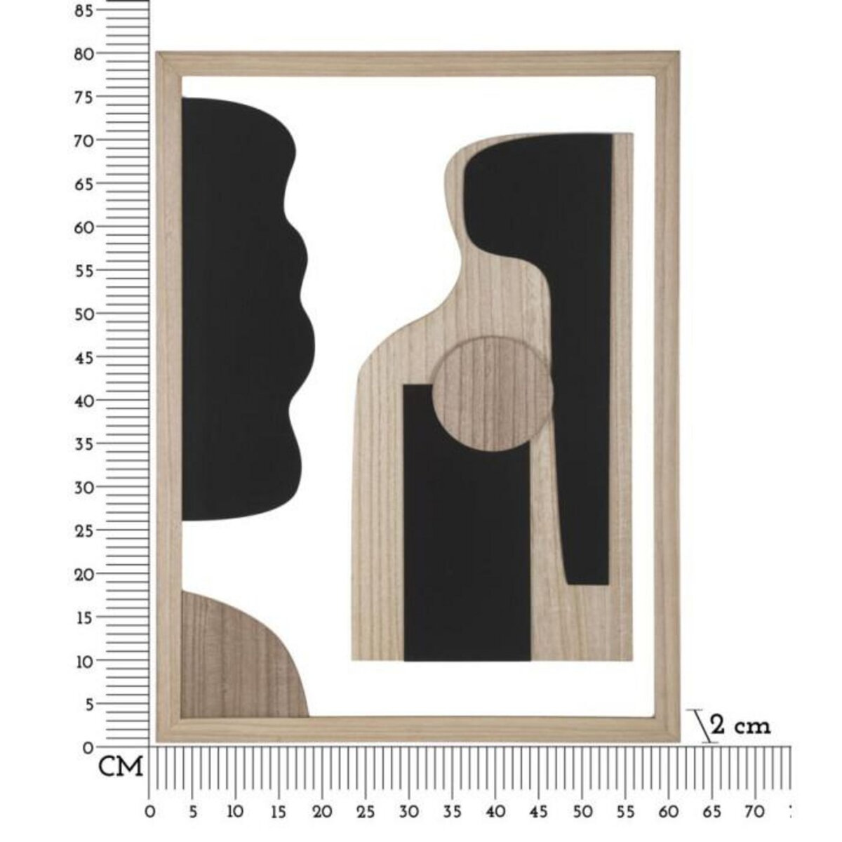 Paris Prix Décoration Murale Encadrée  Astry  80cm Naturel & Noir