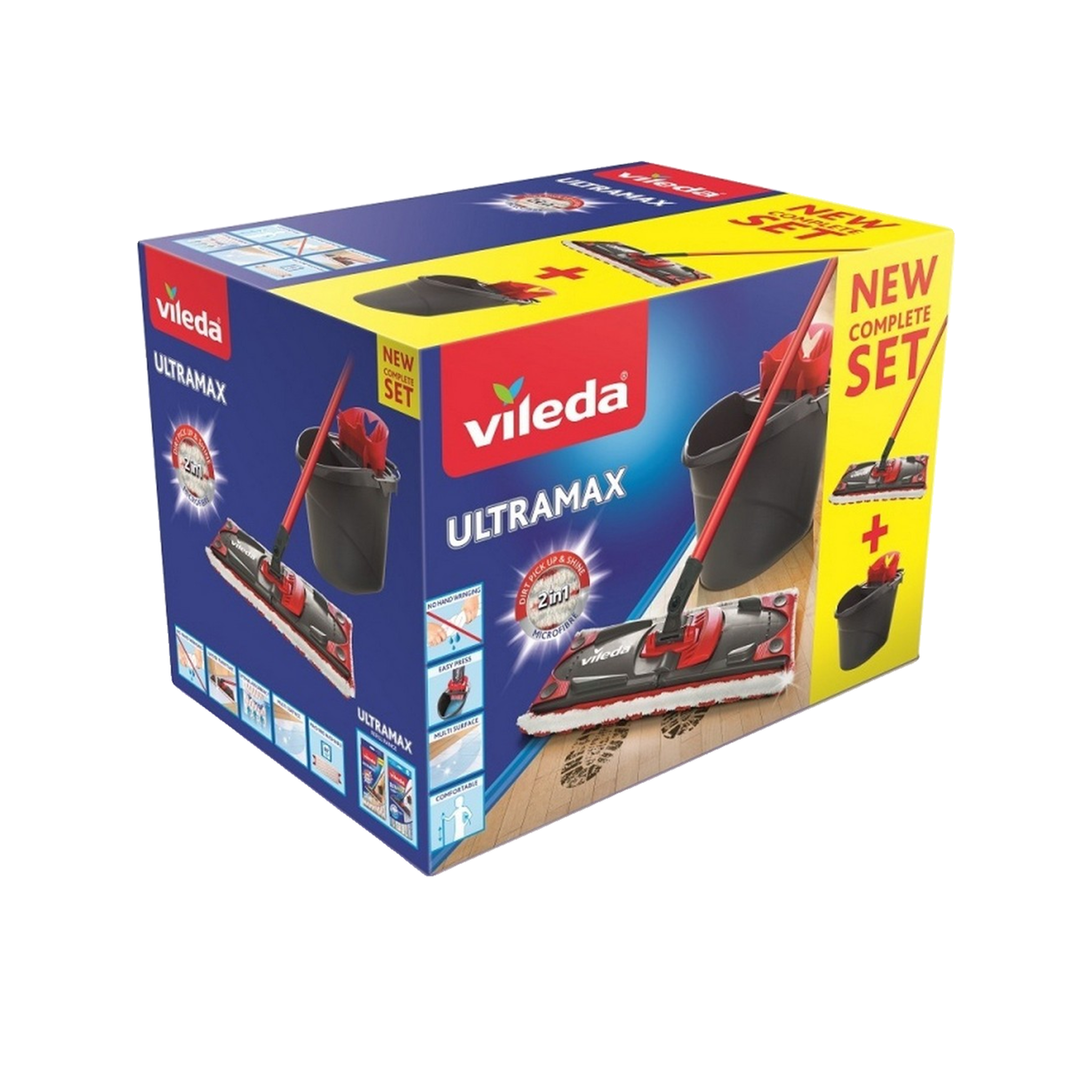 vileda Mop avec seau à double action Ultramax