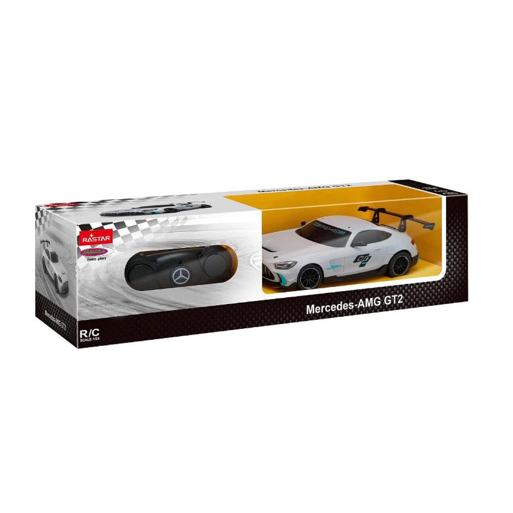 Voir la diapositive 2 : Jamara Mercedes-AMG GT2 1:24 gris 2,4GHz