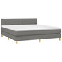 Voir la diapositive 4 : VIDAXL Sommier a lattes de lit et matelas et LED Gris fonce 180x200 cm