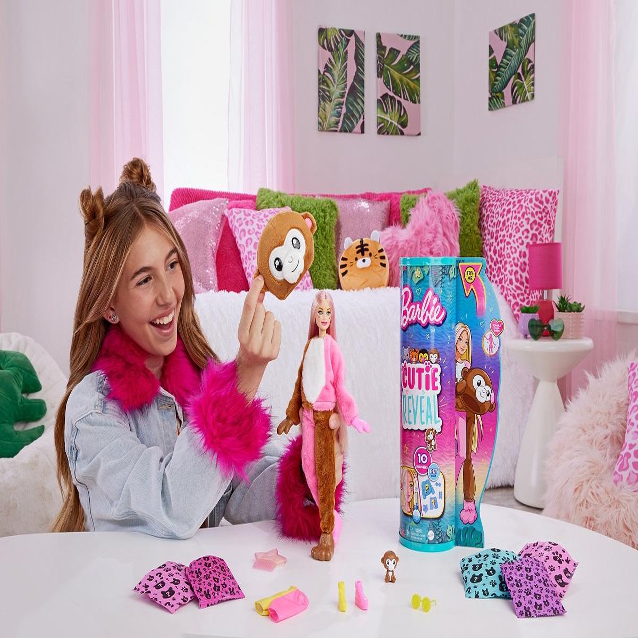 Voir la diapositive 7 : BARBIE Poupée Barbie Cutie Reveal Singe