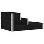 Voir la diapositive 2 : VIDAXL Lit sureleve a 3 niveaux noir 120x80 cm bois de pin massif