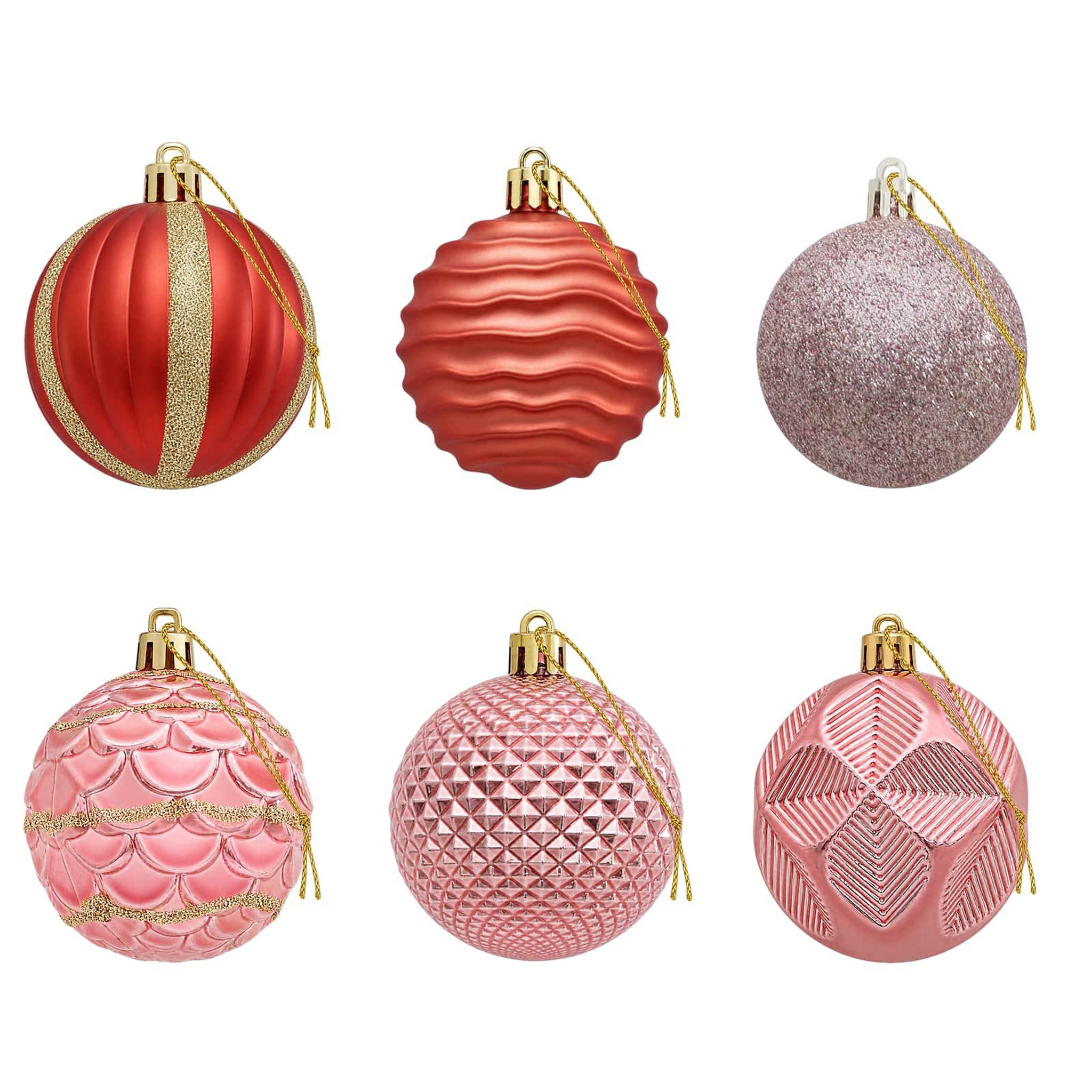 Voir la diapositive 5 : VIDAXL Ensemble de boules de Noël 36 pc Rose et vieux rose Diam. 6 cm