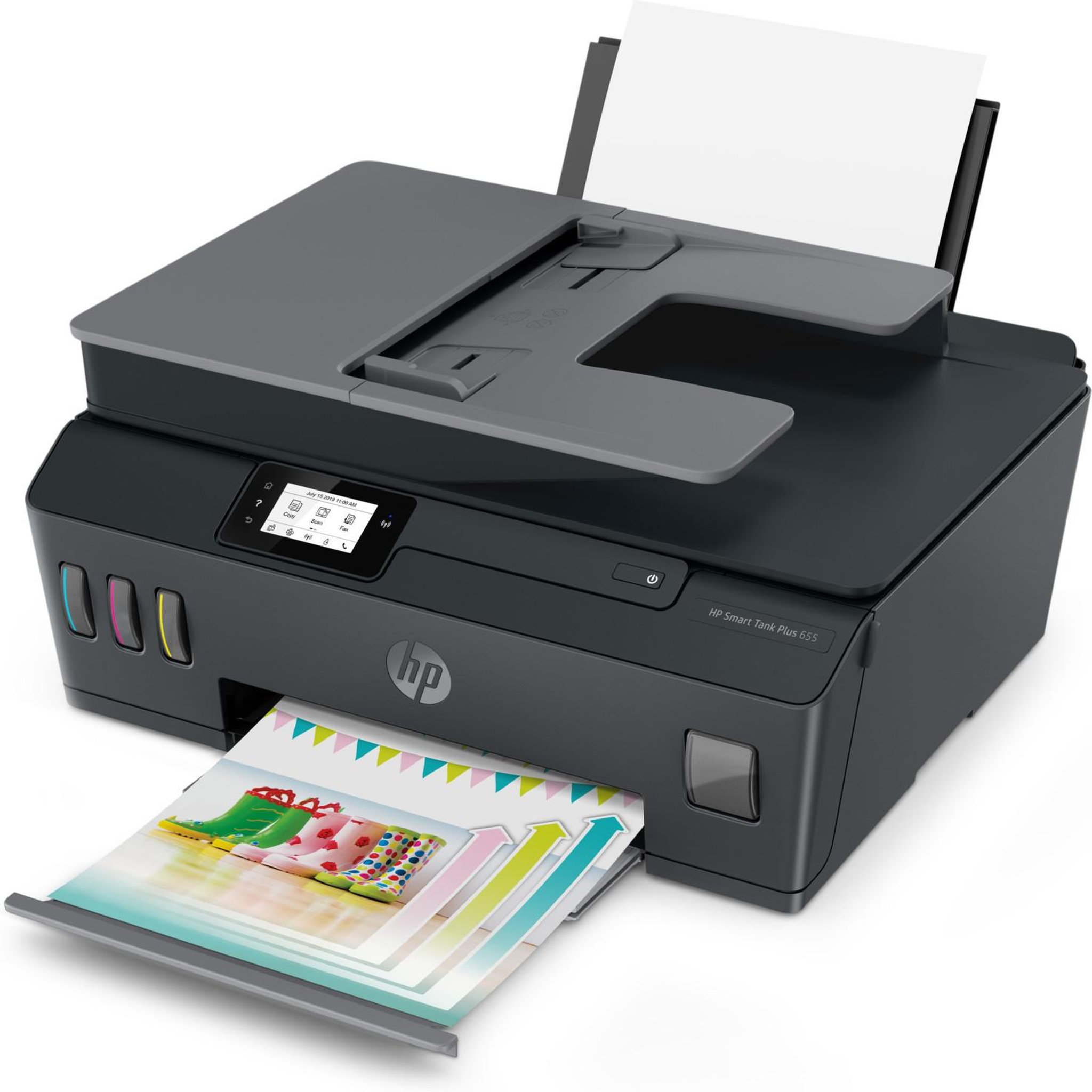 Voir la diapositive 3 : HP Imprimante multifonction tout-en-un sans fil hp y0f74a bhc tank plus 655 a4 jet d'encre wi-fi noir