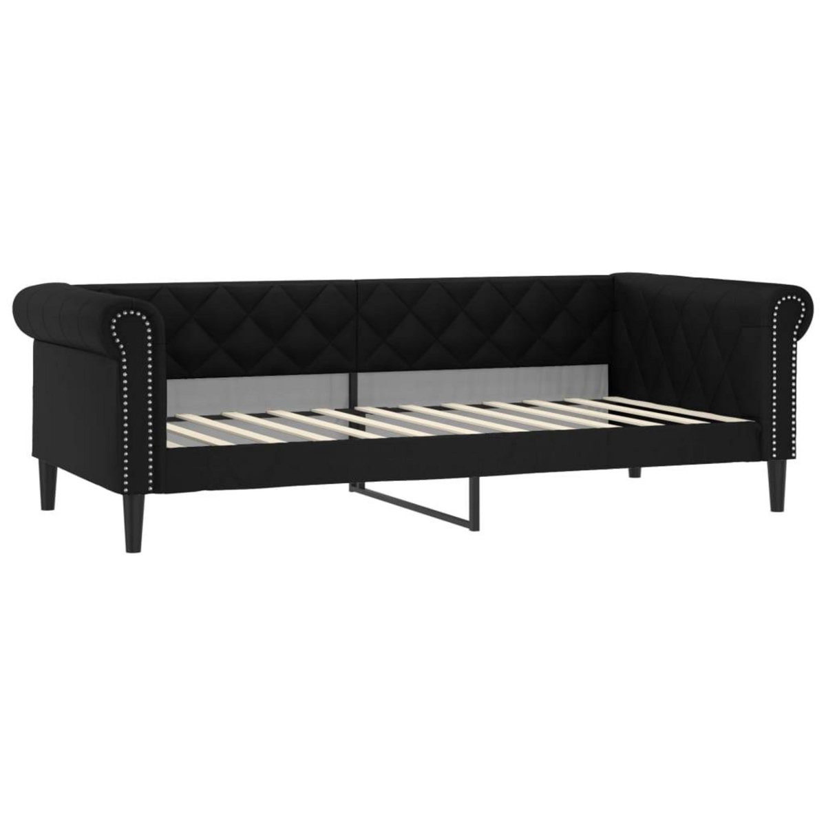 VIDAXL Lit de jour sans matelas noir 100x200 cm similicuir