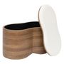 Voir la diapositive 3 : ATMOSPHERA Ensemble de 2 bancs coffres effet bois et bouclette LOE - Blanc