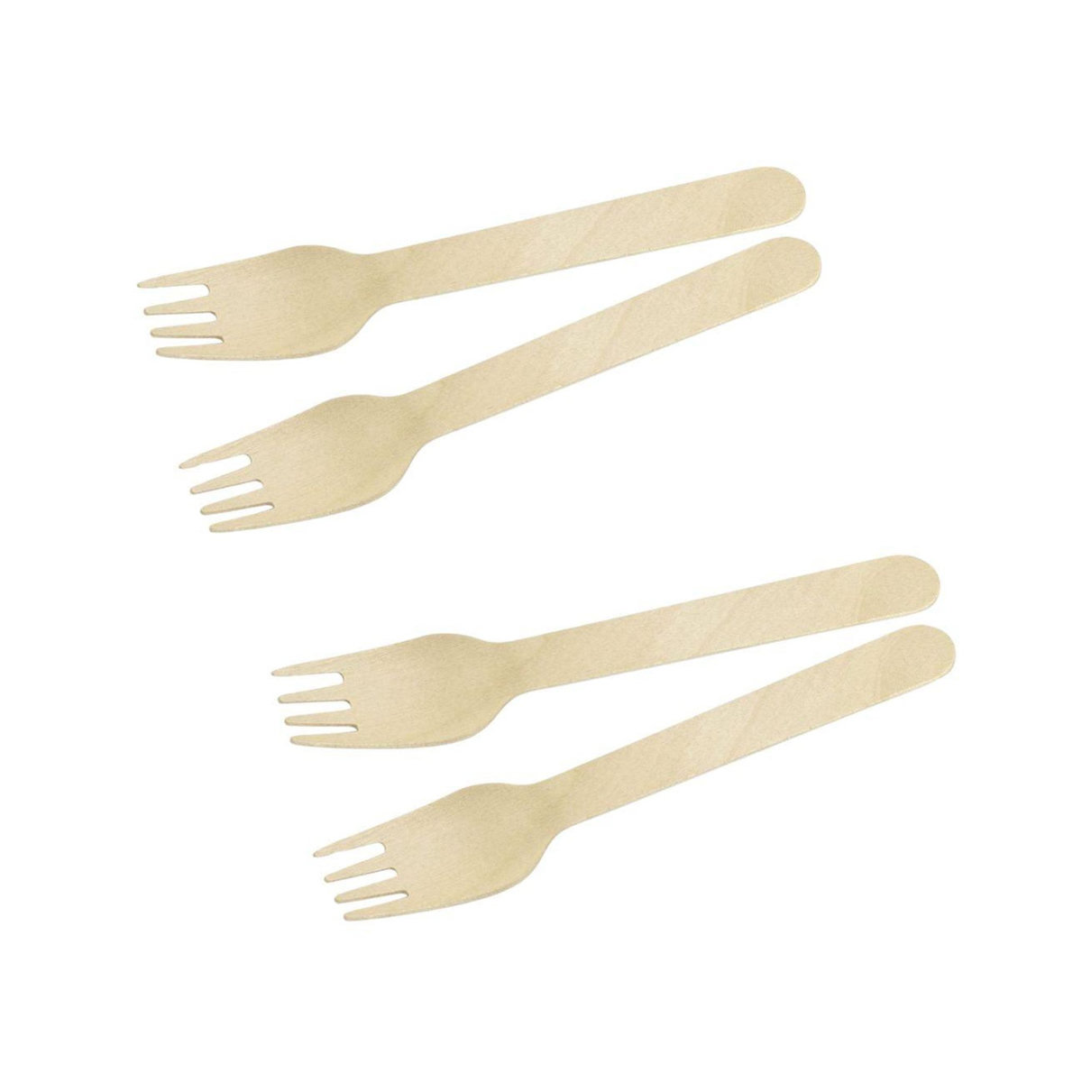 Fackelmann Ensemble de 60 fourchettes en bois jetables 16 cm Fackelmann Move