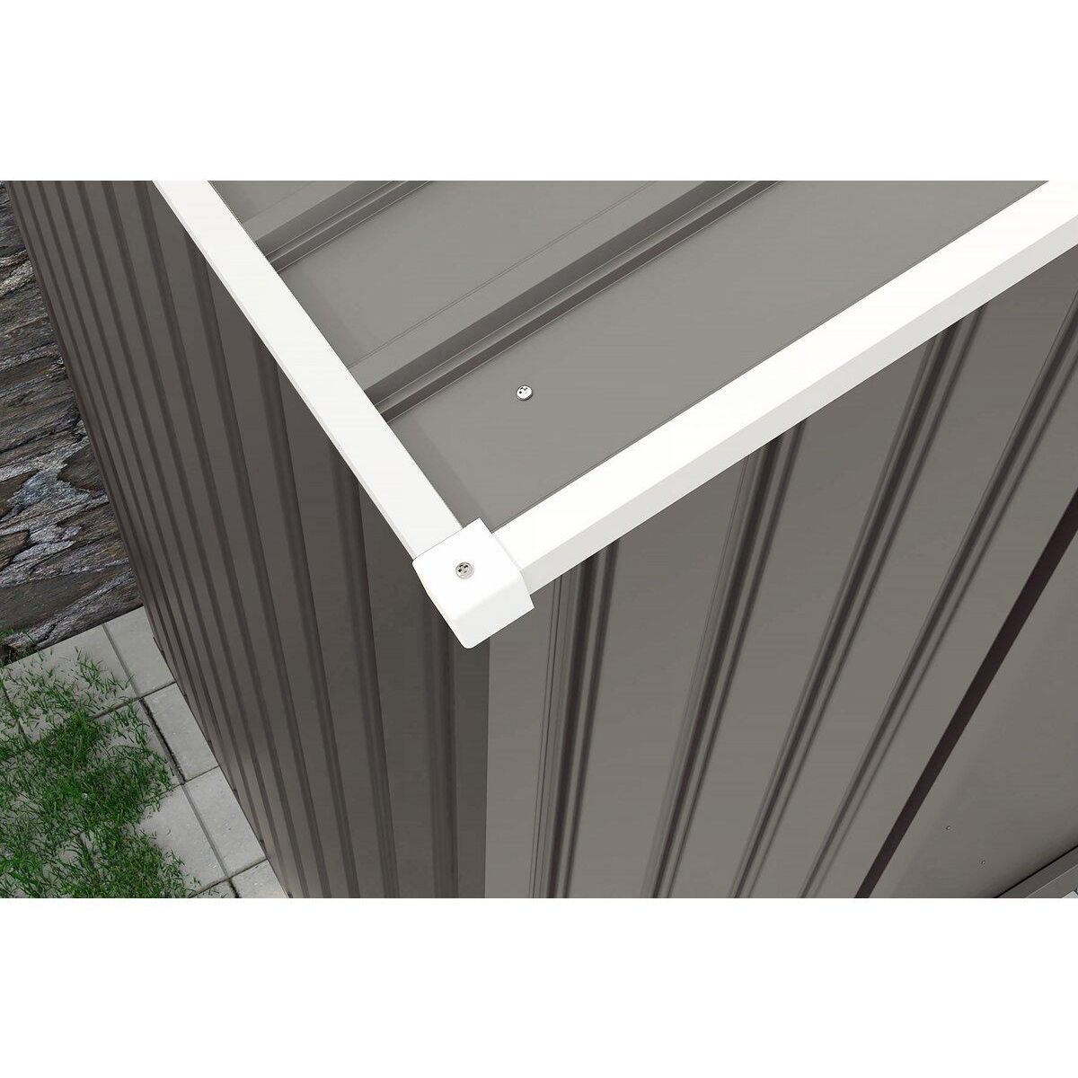 Habitat et Jardin Abri jardin métal  Dallas  -  15,16 m² avec gouttière - Taupe