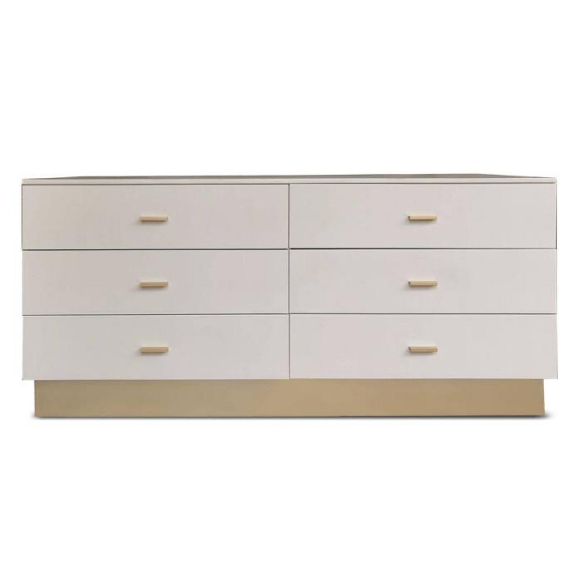 Paris Prix Commode 6 Tiroirs Design  Tazea  160cm Taupe