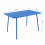 Voir la diapositive 3 : CONCEPT USINE Ensemble table de jardin 120 cm et 4 chaises bleu BERGAME