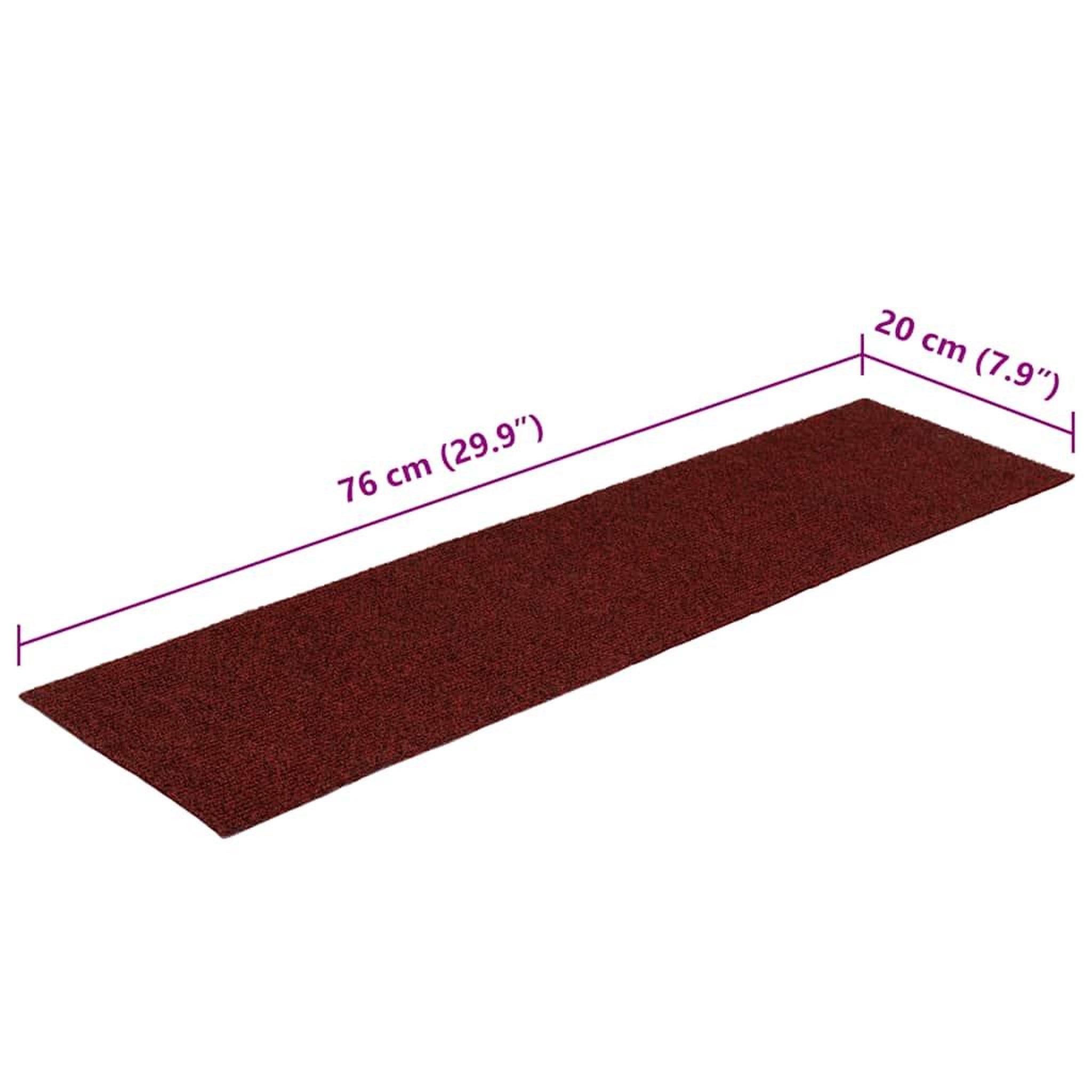 Voir la diapositive 6 : VIDAXL Tapis d'escalier auto-adhesifs 30 pcs rouge 76x20 cm