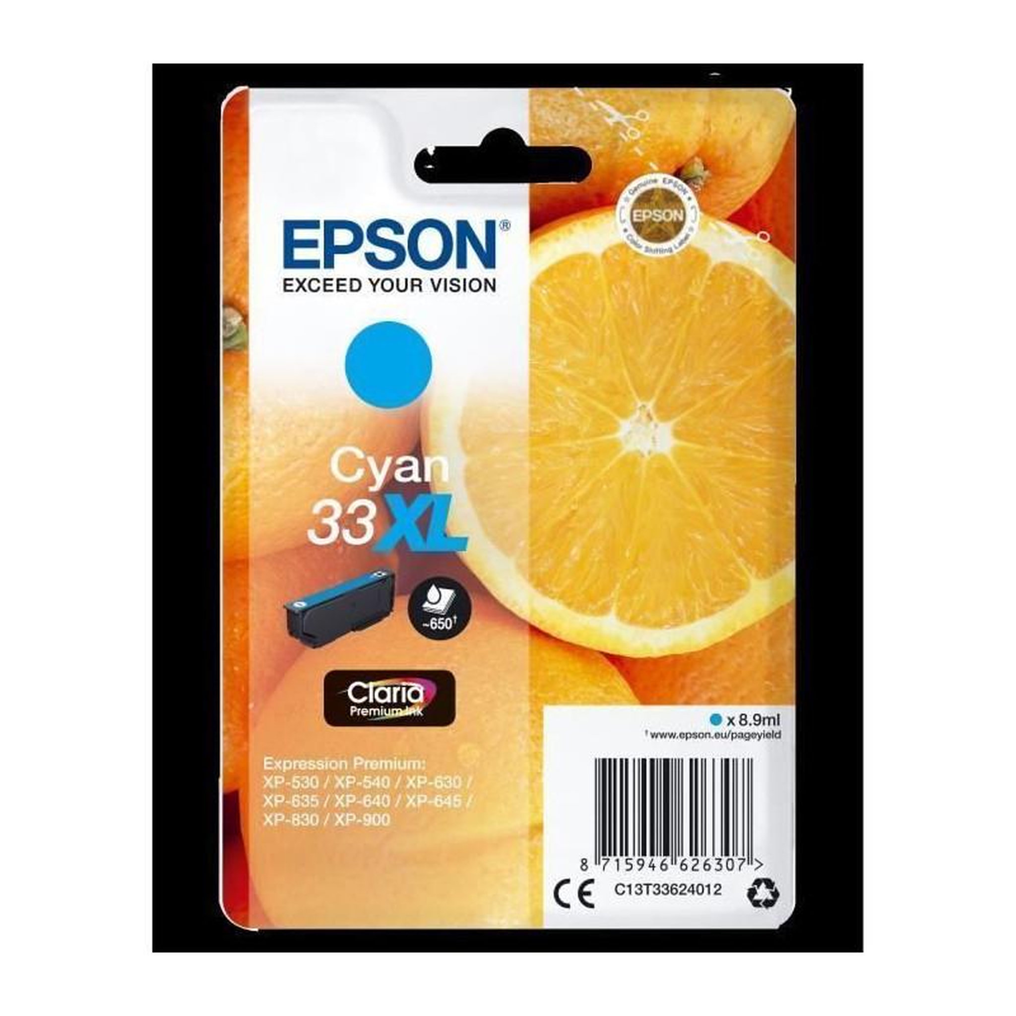 Epson EPSON Cartouche T3362 - Oranges - Cyan XL