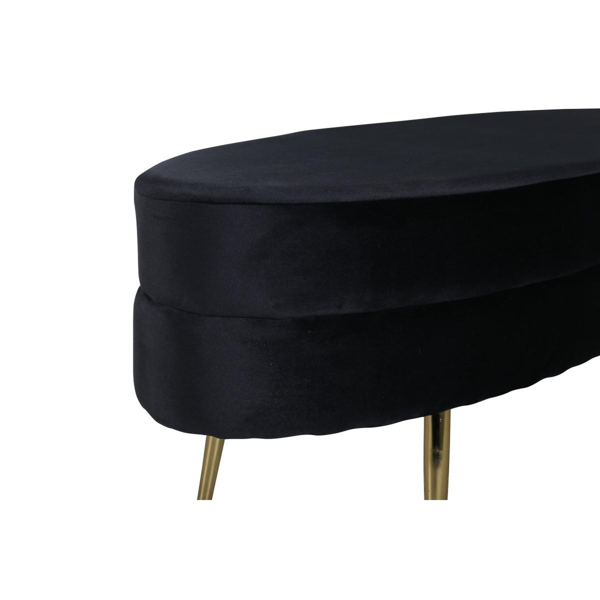 Voir la diapositive 4 : Paris Prix Pouf design en velours  otto  100cm noir
