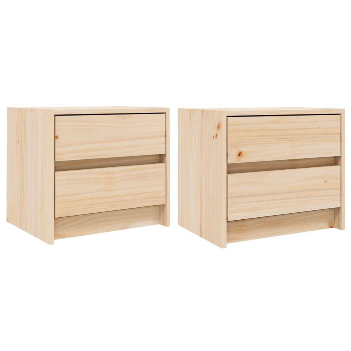 VIDAXL Tables de chevet 2 pcs 40x31x35,5 cm bois de pin massif